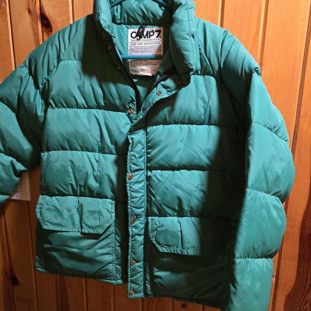 Vintage Camp 7 Green 100% down Puffer Jacket S